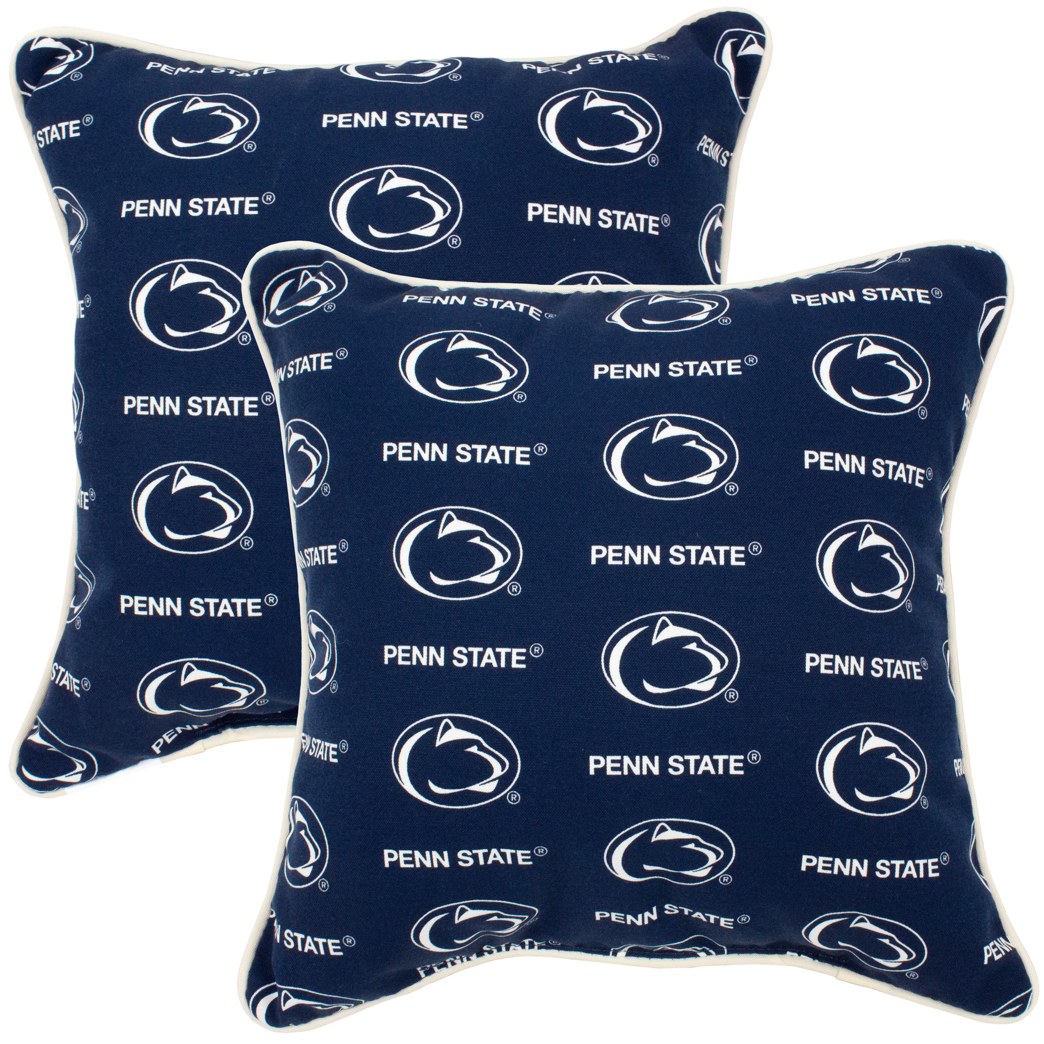 Penn State Nittany Lions Indoor / Outdoor Decorative Pillow Pair - (2) 16" x 16" Pillows