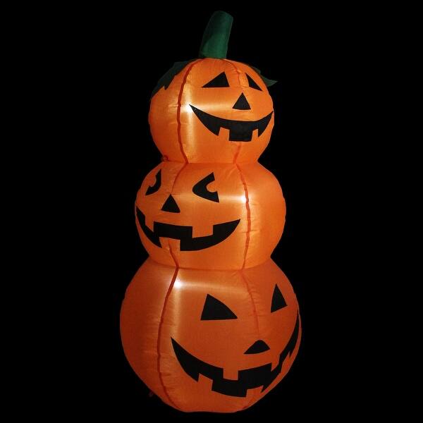 Shop 3 5 Inflatable Lighted Pumpkin Trio Halloween Outdoor Yard