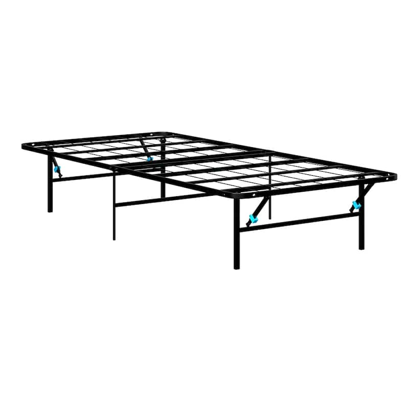 Black No Tool Assembly Foldable Bed Frame