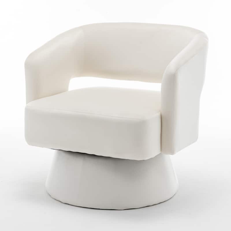 Velvet Swivel Barrel Chair