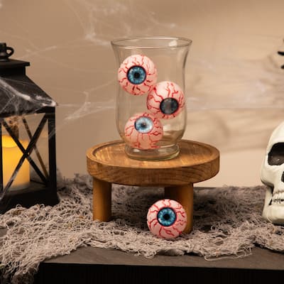 Set of 4 Bloodshot Eyeballs Halloween Decorations 2"