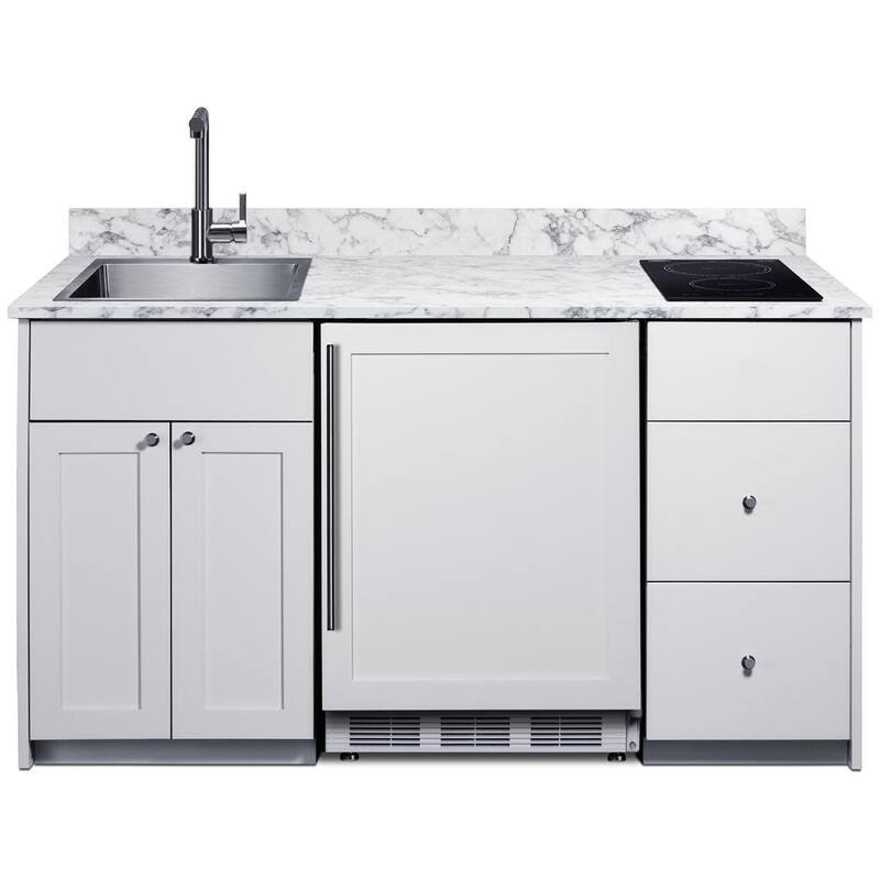 Summit CALDERA33ISINKL 63" Wide Kitchenette with Induction Burner