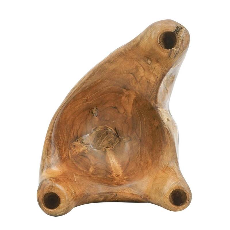 8" Natural Round Solid Wood Table Vase - 10.20