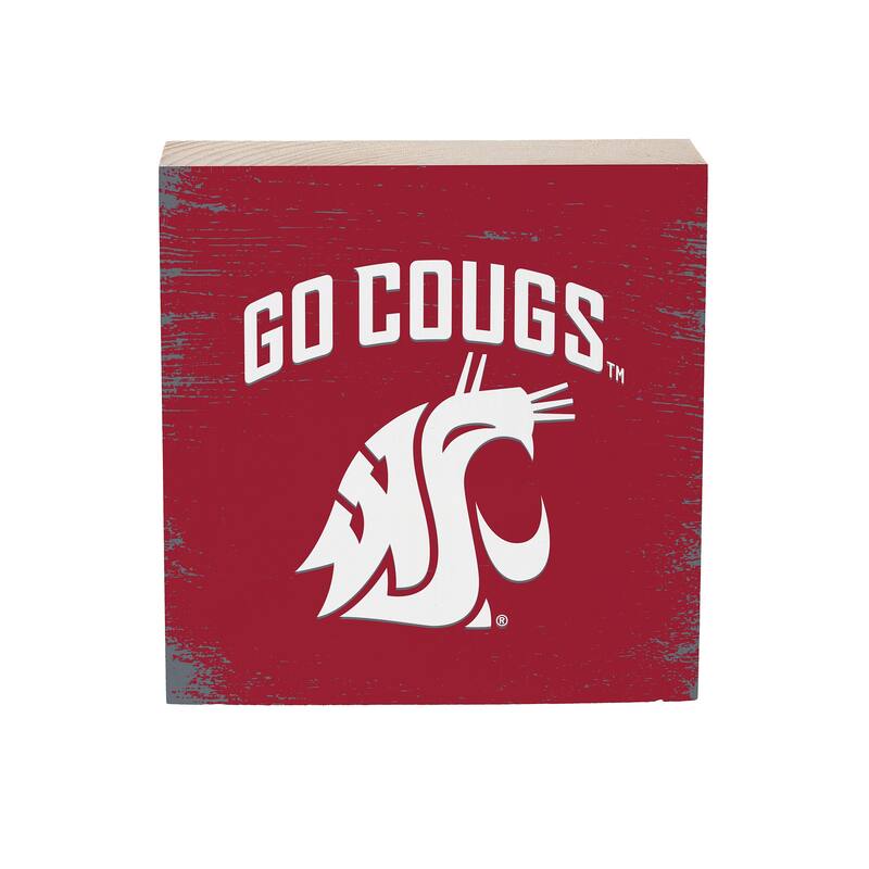 Washington State University Wooden Tabletop Mantel Shelf Sign