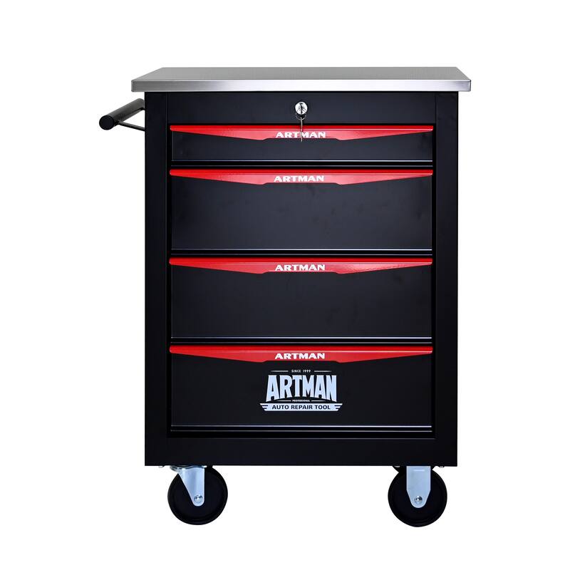 4/5/6/7 Metal Drawers Tool Cart with Wheels for Garage Workshop