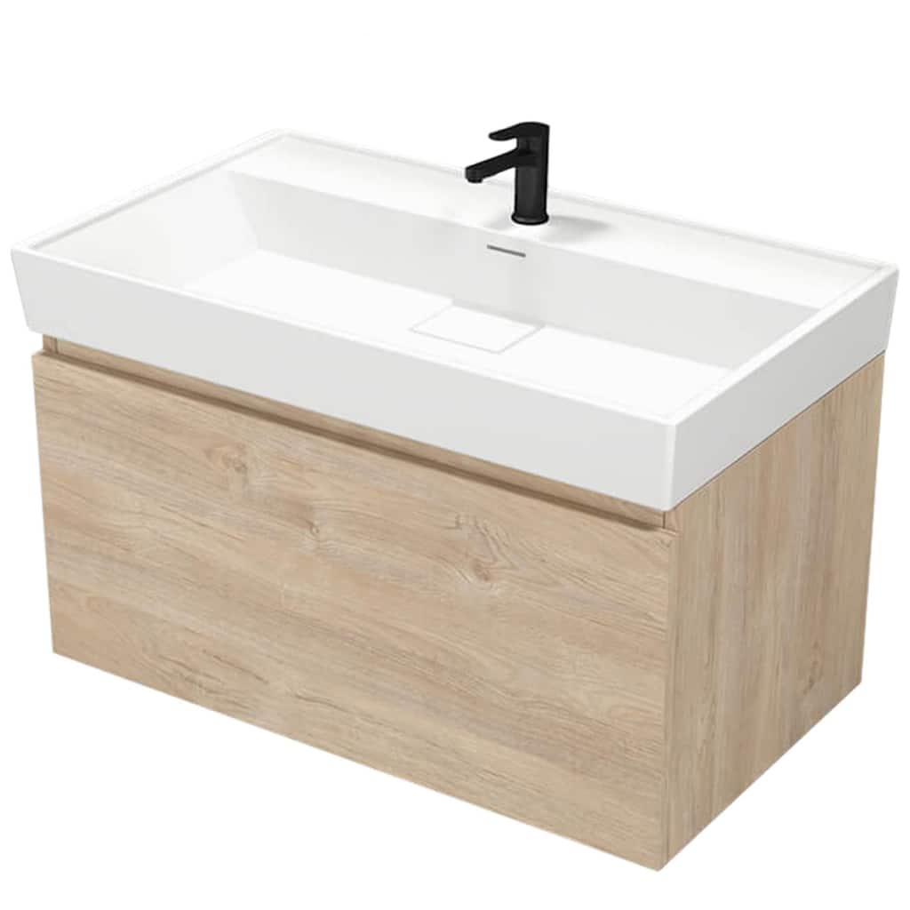 Nameeks Sharp-3219-W Sharp 32" Wall Mounted Single Basin Vanity Set