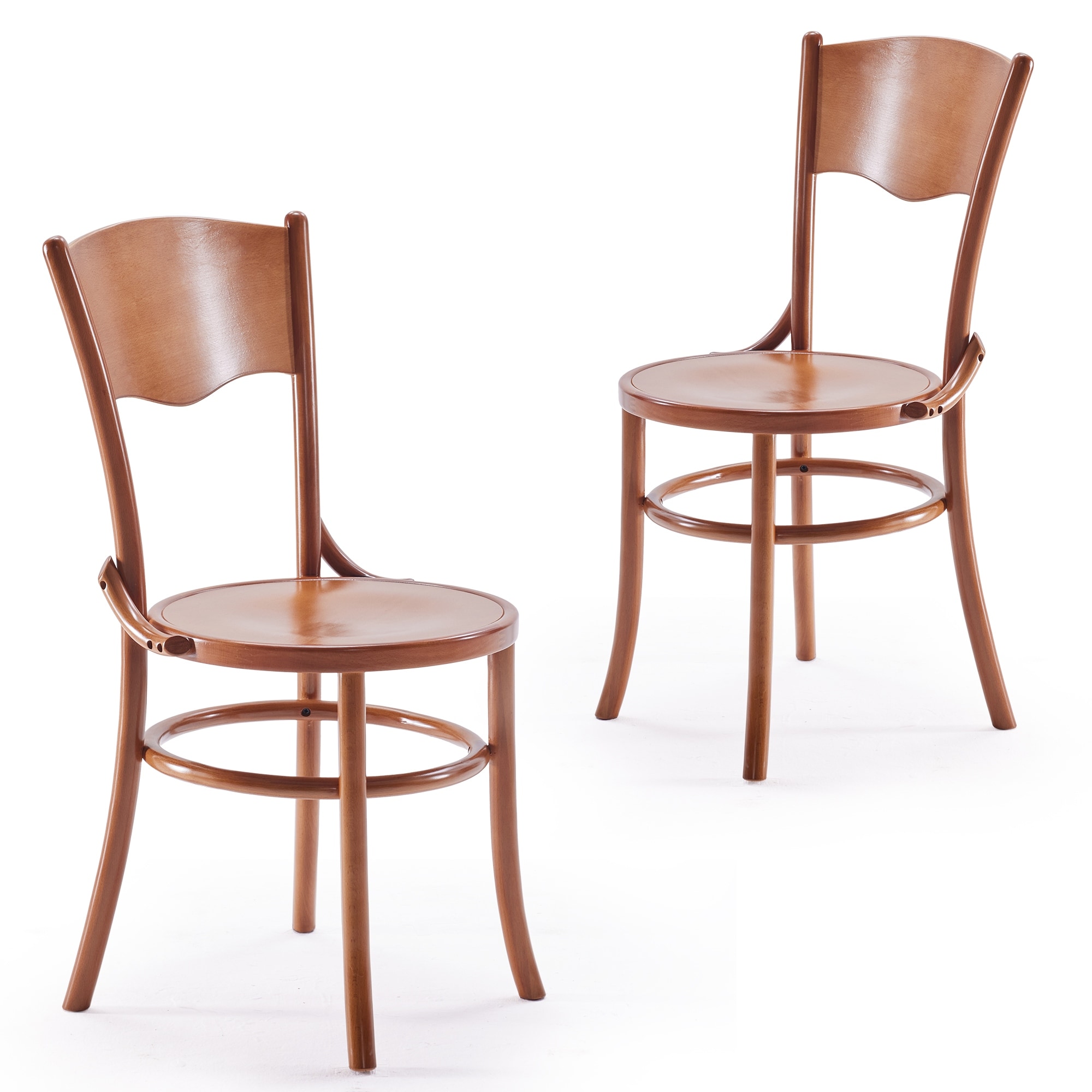 Solid Wood Dining Set of 2, Rustic Farmhouse Kitchen & Dining Room Chairs, Mid Century Table Chairs, Fully Assembled