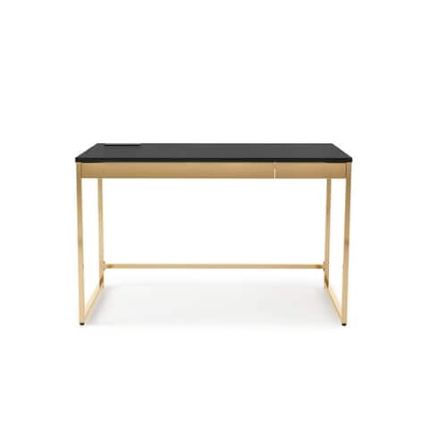 Furniture of America Arthur Modern Computer Desk with Charging Ports