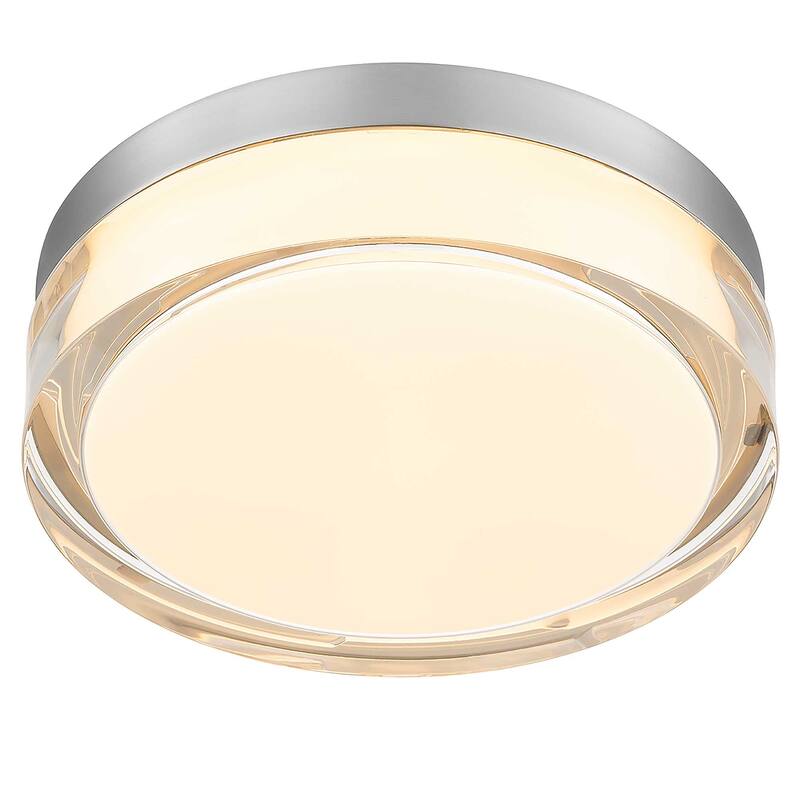 9-inch Black Inegrated LED Flush Mount - Chrome