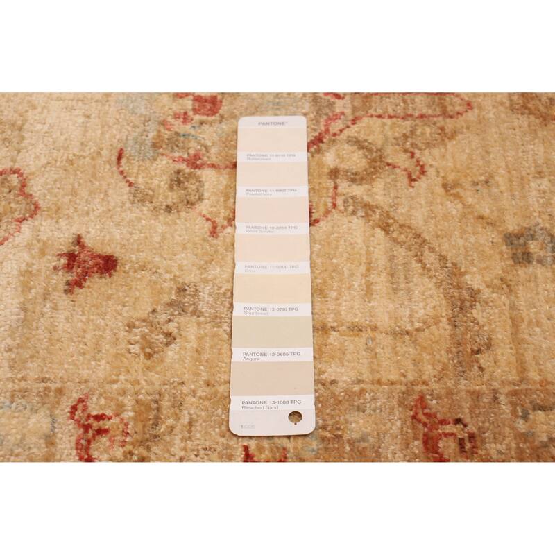 ECARPETGALLERY Hand-knotted Chobi Finest Ivory Wool Rug - 6'9 x 9'9
