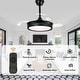 preview thumbnail 33 of 71, Bella Depot 36" Modern Retractable Ceiling Fan with Dimmable Led Light, Remote and APP Control 6-Speed Reversible DC Motor
