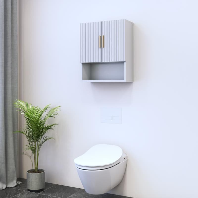 Meble Furniture Madera 07 Over the Toilet Cabinet (20"W x 24"H) - Modern Matte Finish Bathroom Storage