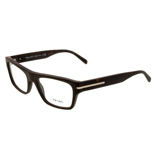 Prada PR 18V TV6101 Matte Brush Brown Rectangular Opticals