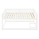 preview thumbnail 16 of 32, Twin Size Wood Loft Bed with Ladder and Fence for Kids