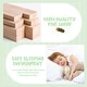 preview thumbnail 4 of 26, Queen Size Pine Wood Floor Bed with Safety Guardrails and Door for Kids, Boys, Girls, Bedroom