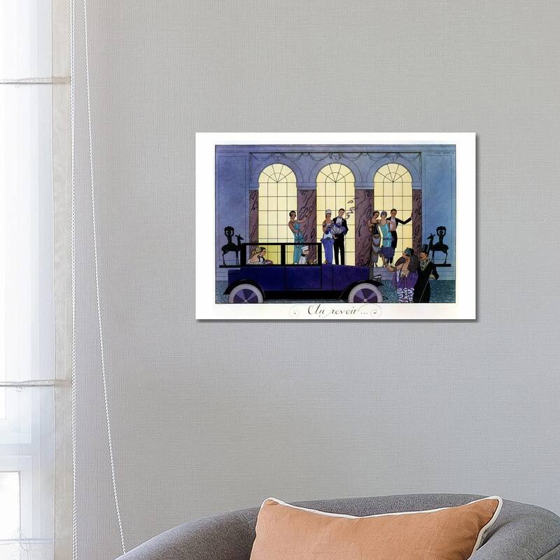 iCanvas "Farewell, engraved by Henri Reidel, 1920 (litho)" by George Barbier Canvas Print - 18x26x1.5