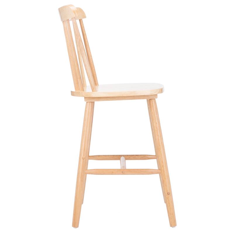 SAFAVIEH Arra 24-inch Spindle Farmhouse Counter Stool (Set of 2) - 19.9" x 20.1" x 43.1" - 20"W x 20"D x 38"H