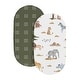 preview thumbnail 2 of 4, Sweet Jojo Designs Jungle Animals Boy Girl Gender Neutral 2 Pack Baby Bassinet Fitted Sheets Boho Safari Animal Elephant Giraffe