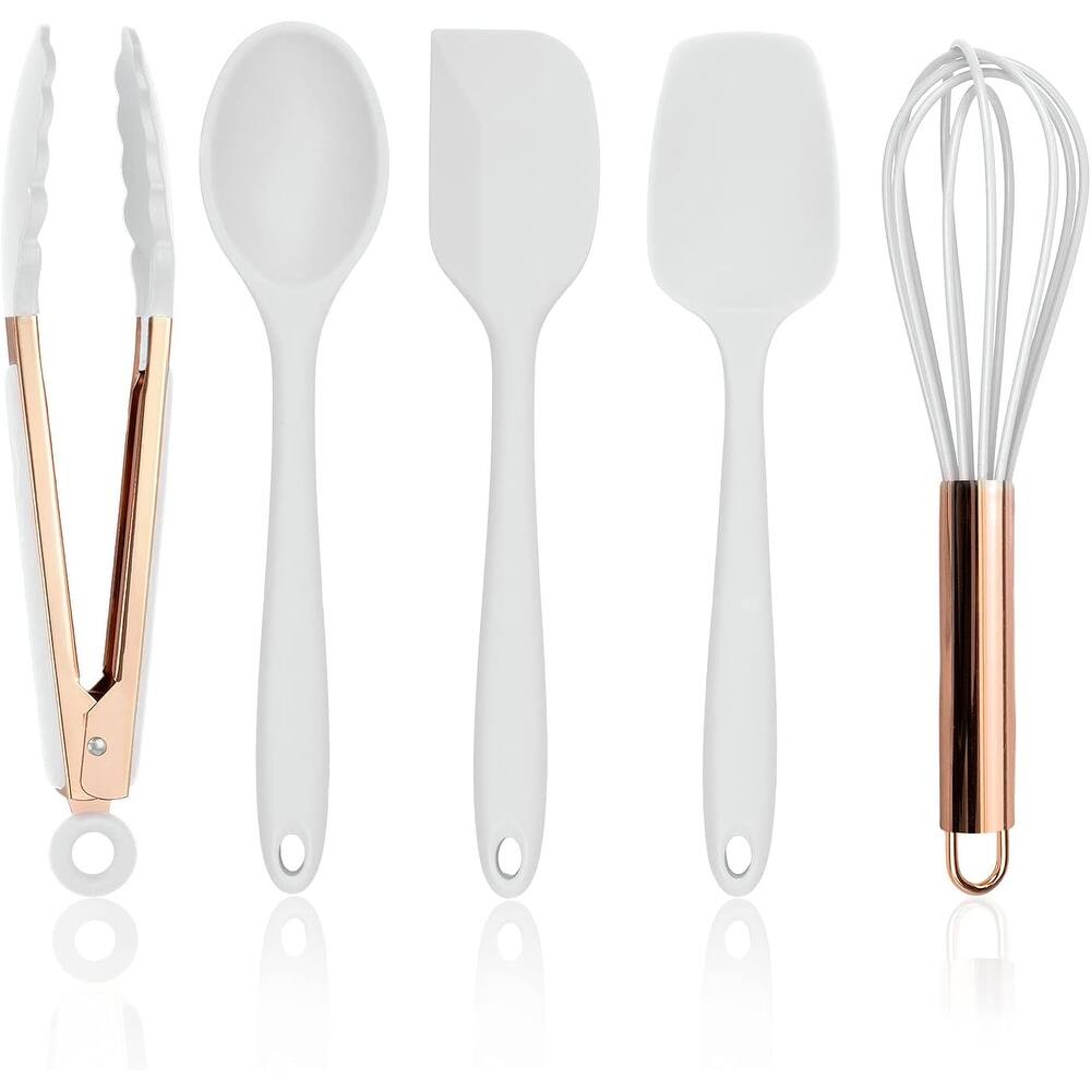 COOK WITH COLOR Silicone Kitchen Utensil Set Nonstick Safe, Easy-Clean Cooking Tools, Aqua