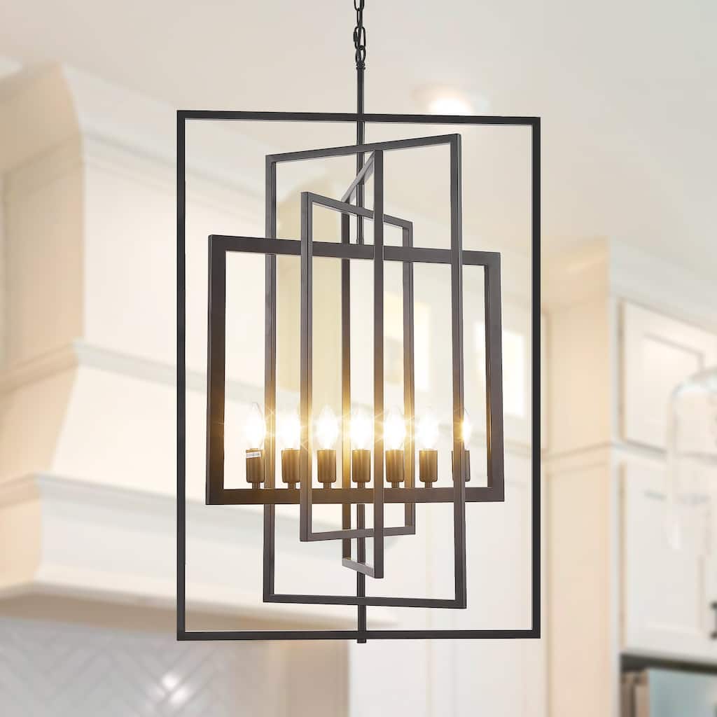 7-Light Pendant Light, 23Inch Farmhouse Chandelier Fixture with UL