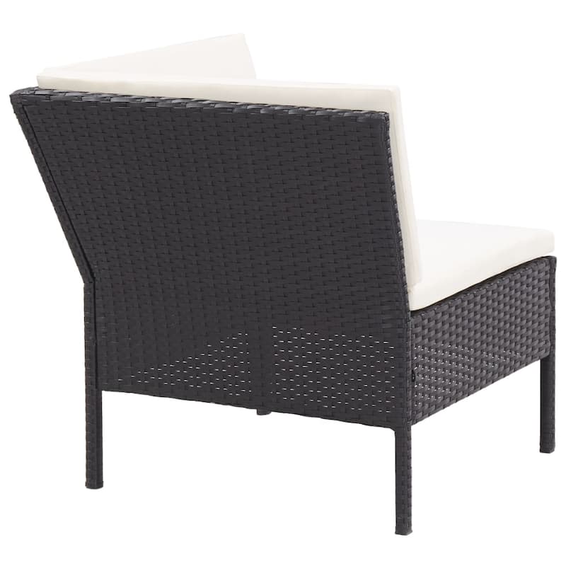 vidaXL Patio Furniture Set 8 Piece Sectional Sofa with Coffee Table Rattan - 23.6" x 23.6" x 13.8"