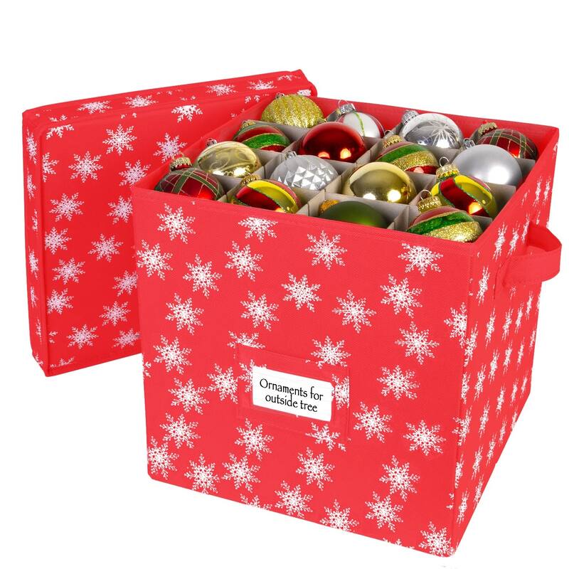 Christmas Ornament Storage Container – Heavy Duty 600D Canvas