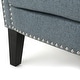 preview thumbnail 15 of 30, Brice Contemporary Scroll Arm Club Chair with Nailhead Trim by Christopher Knight Home