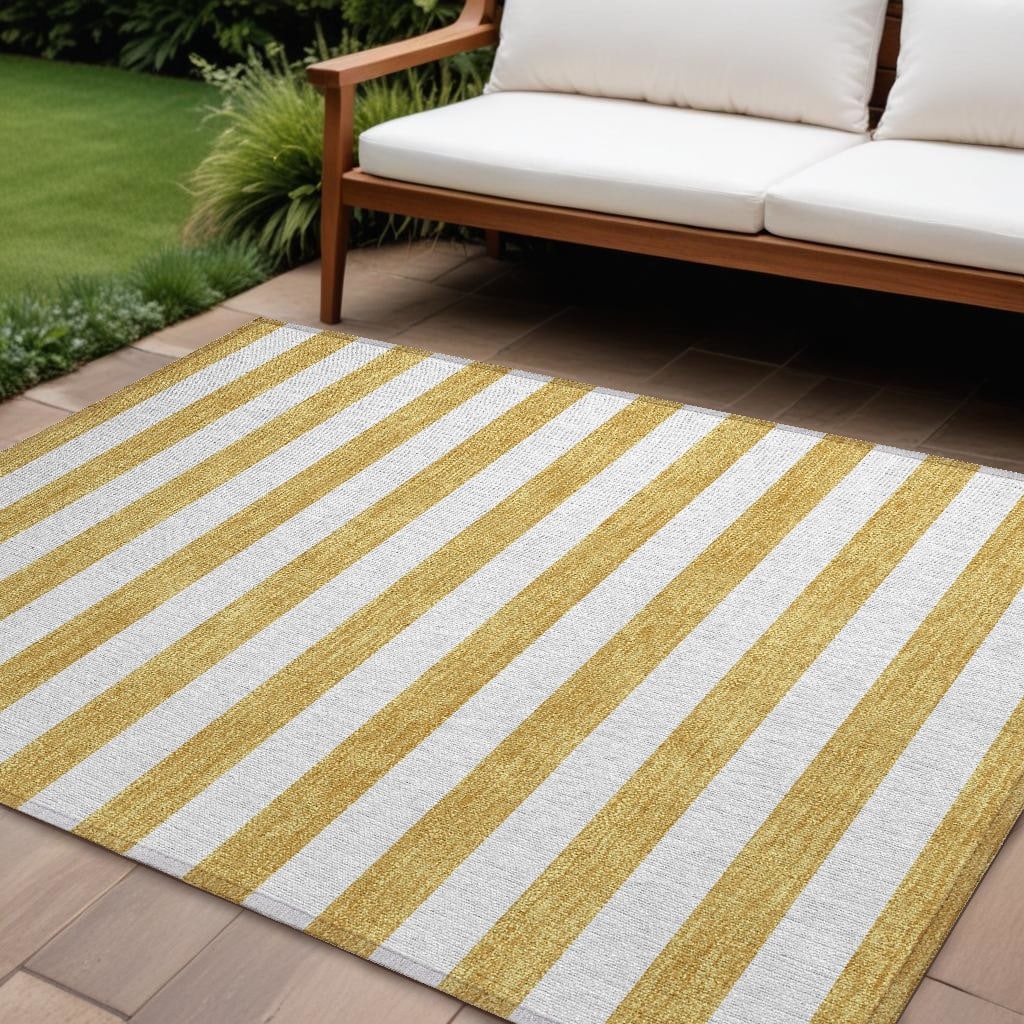 Almiro Stripe Weather Resistant Classic Meets Modern Outdoor Rug