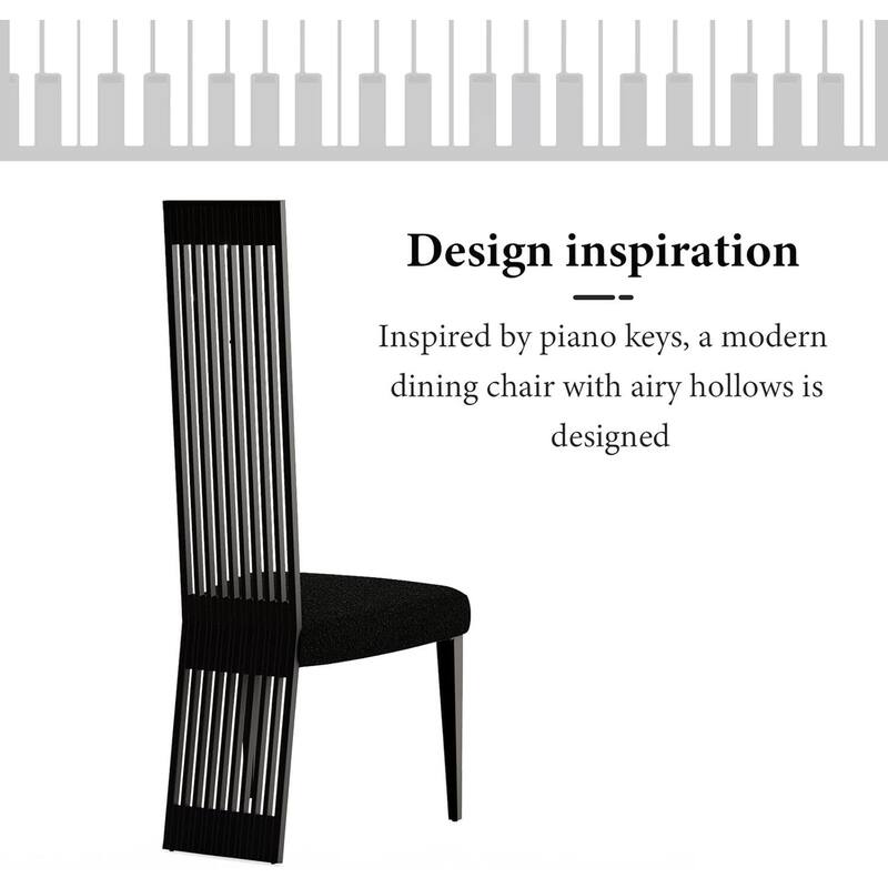 Modern Luxury Boucle Dining Chairs with High Back Design and Metal Legs