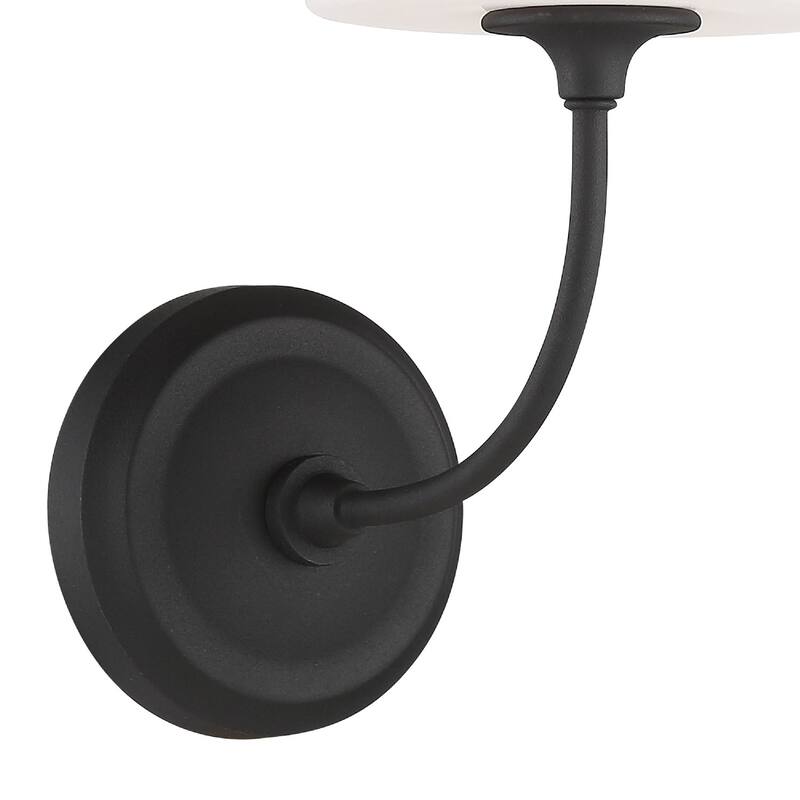 Libby Langdon Sylvan 1 Light Black Forged Wall Mount - 6'' W x 13.25'' H x 9.75'' D