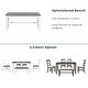 preview thumbnail 3 of 18, 6 Piece Dining Table Set, Wood Rectangular Dining Table with Upholstered Bench and 4 Dining Chairs, Kitchen Table Set