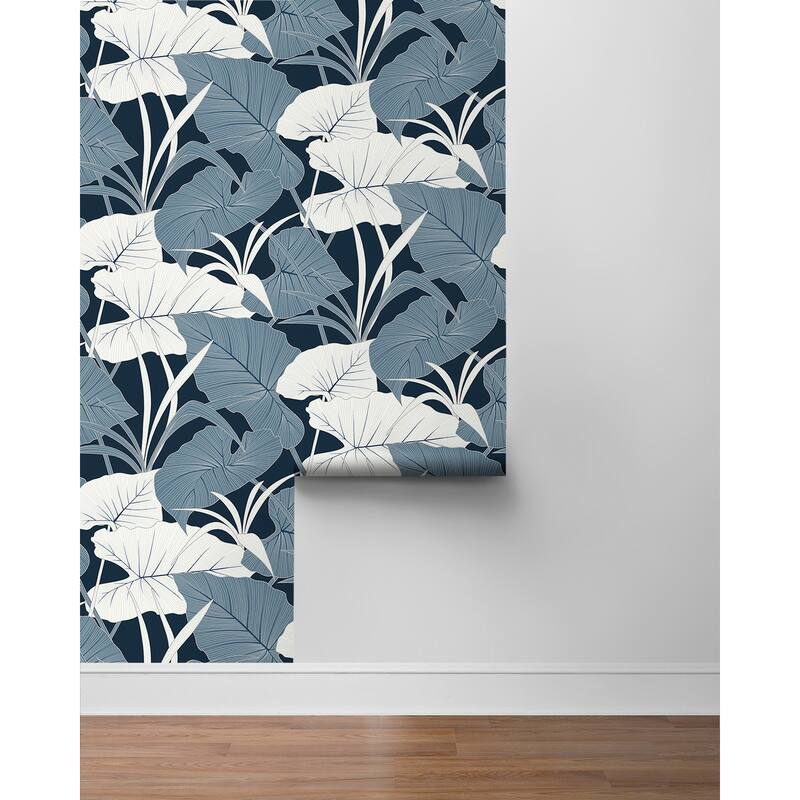 NextWall Elephant Leaves Peel and Stick Wallpaper