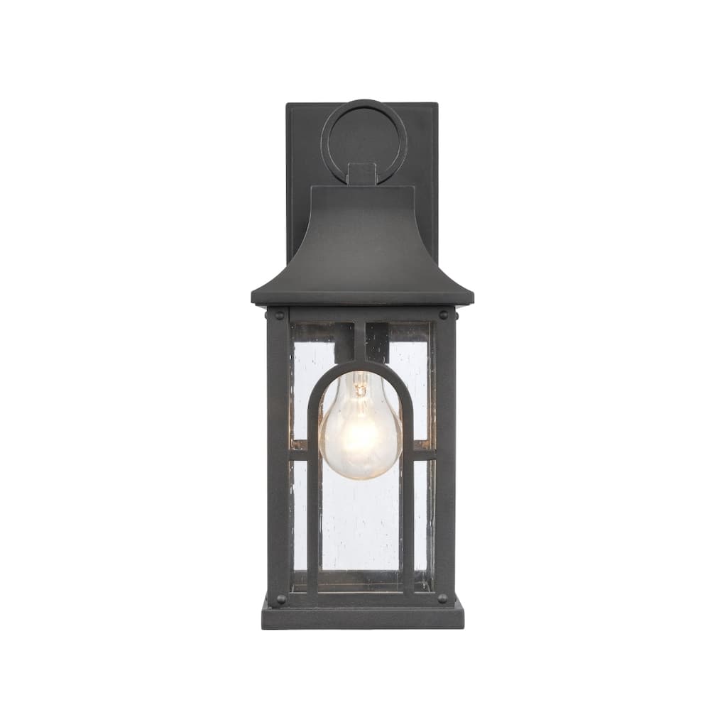 Triumph 1-Light Textured Black Outdoor Sconce