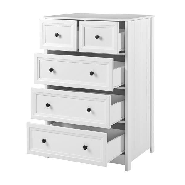 Shop Delacora We Bdr5grov Groove Style 30 Wide 5 Drawer Wood
