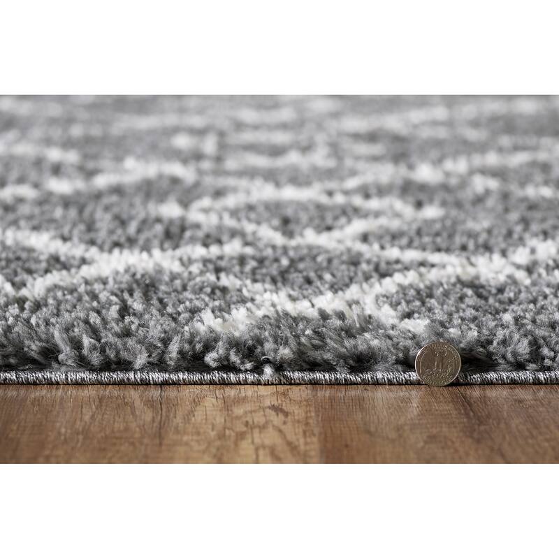 Pax Plush Diamond Trellis Shag Rug