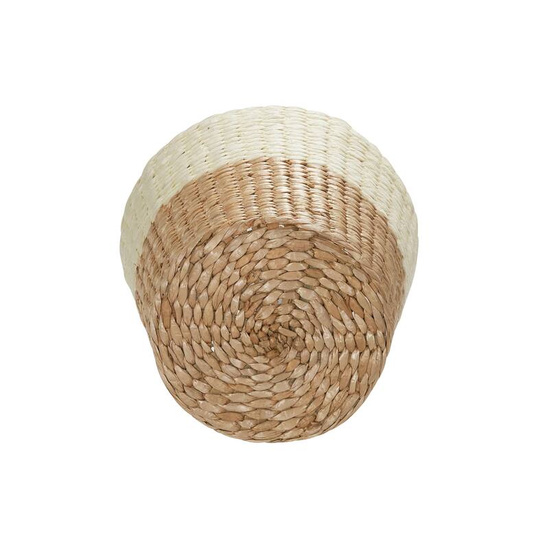 Household Essentials 2-Tone Handwoven Wicker Waste Basket