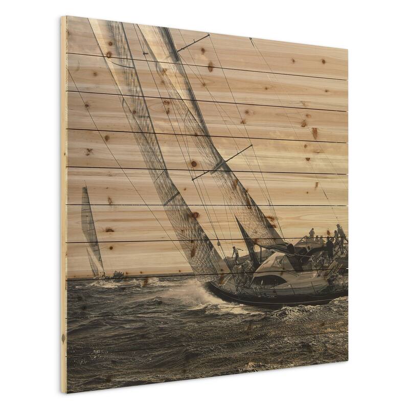 "Regatta" Arte de Legno Digital Print on Solid Wood Wall Art