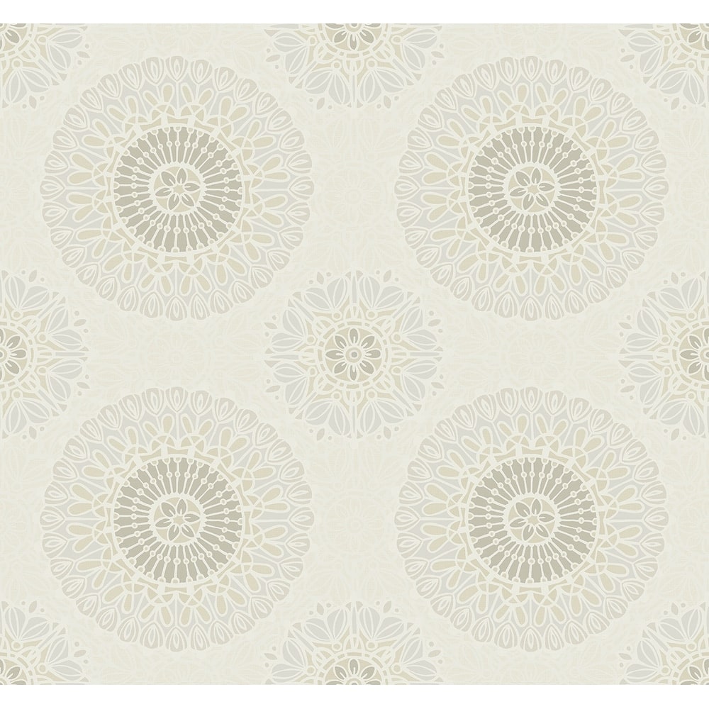 Seabrook Designs Lennox Medallions Unpasted Wallpaper