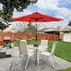preview thumbnail 11 of 34, Sun-Ray 9' Round 8-Rib Aluminum Solar Umbrella, Base Not Included