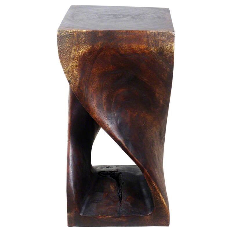 Haussmann® Original Wood Twist Stool 12 X 12 X 23 In High Mocha Oil - 12" x 12" x 23"