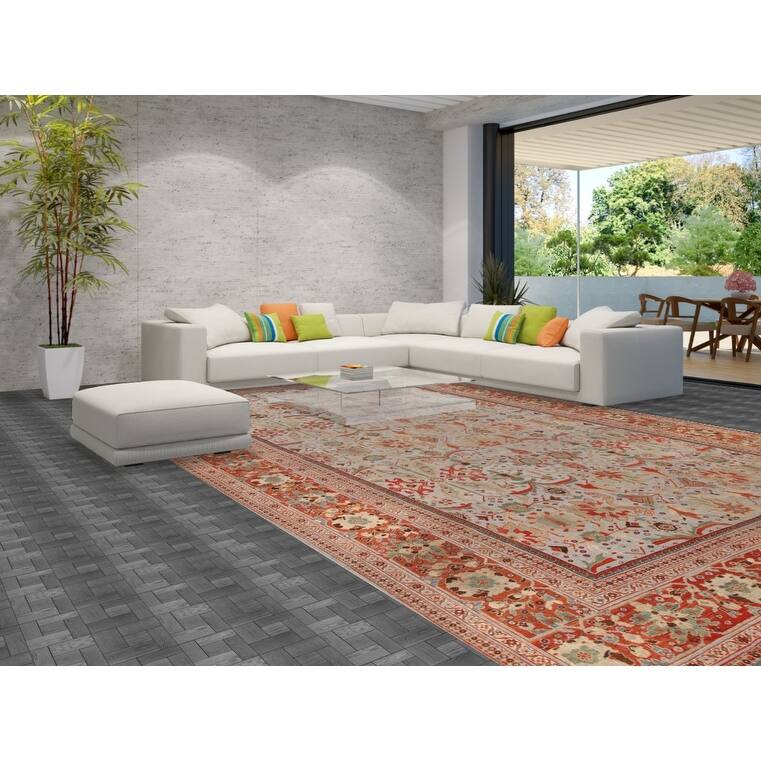 Sultanabad Ziegler Persian Large Rug Handmade Wool Carpet - 10'9" x 17'0"