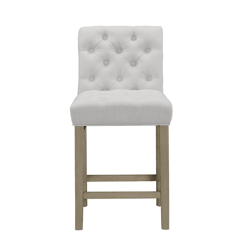 Alee Beige Fabric Counter Stool (Set of 2)