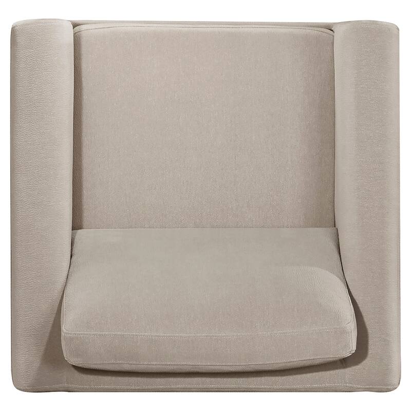 Islington Fabric Upholstered Panel Arm Accent Chair Taupe - 34.25" x 32.75" x 35"