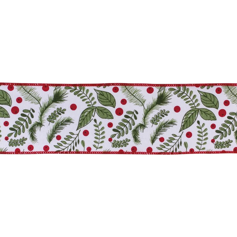 Holiday Foliage Ribbon 4" x 10 yds.
