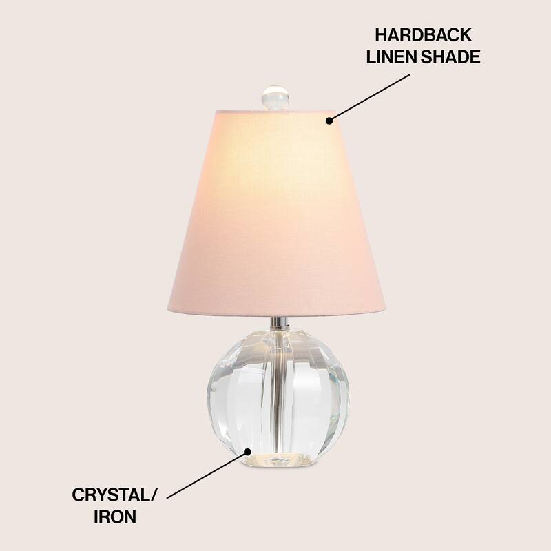 Goddard 16" Crystal Ball/Metal LED Table Lamp, By JONATHAN Y