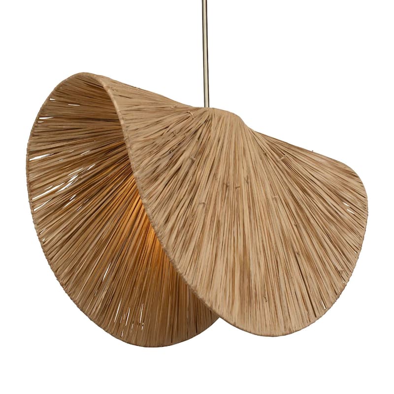 Uttermost Bend 1 Light Raffia Pendant - N/A