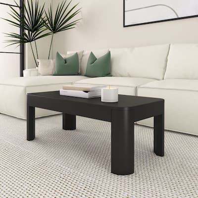 Plank and Beam Contour Rectangular Coffee Table - 40"