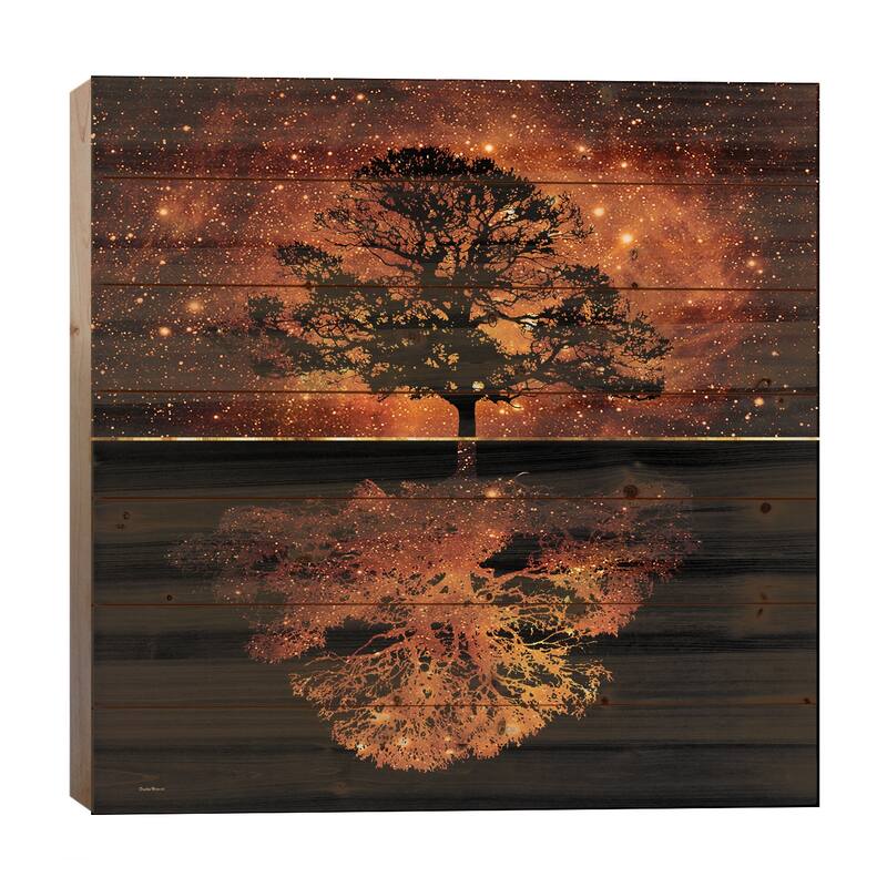 Inspiration Print On Wood by Daphne Horev - Multi-Color - 26x26x1.5