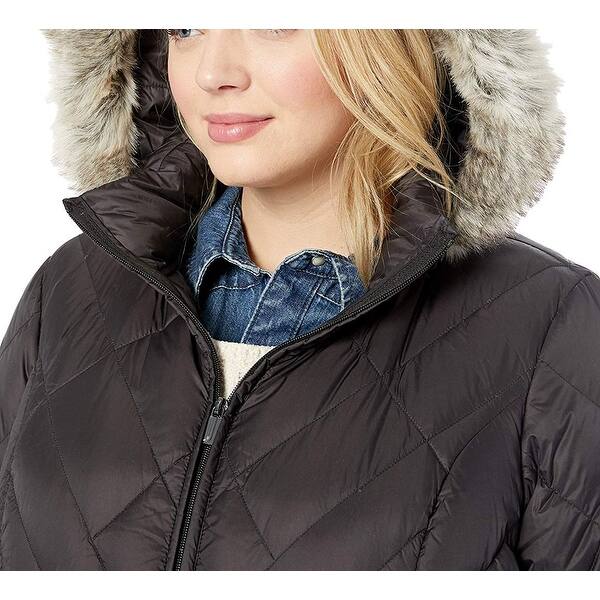 Shop Jones York Women S Jacket Brown Size 2x Plus Faux Fur Quilted
