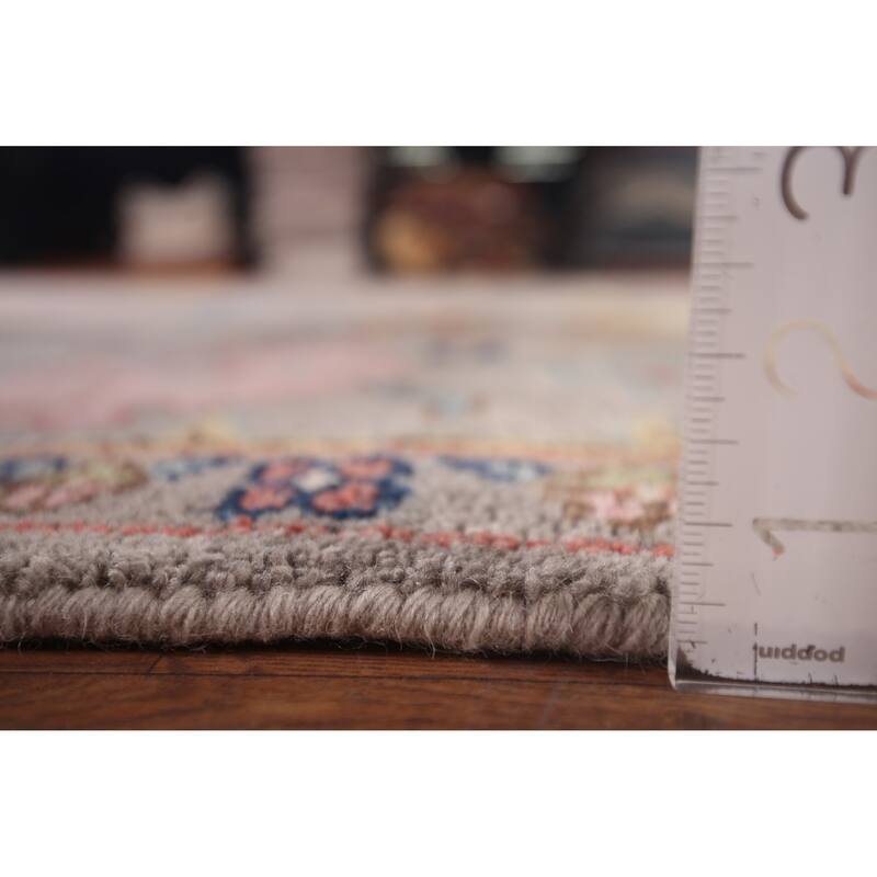 Transitional Oushak Oriental Area Rug Hand-Knotted Wool Carpet - 9'2"x 11'10"